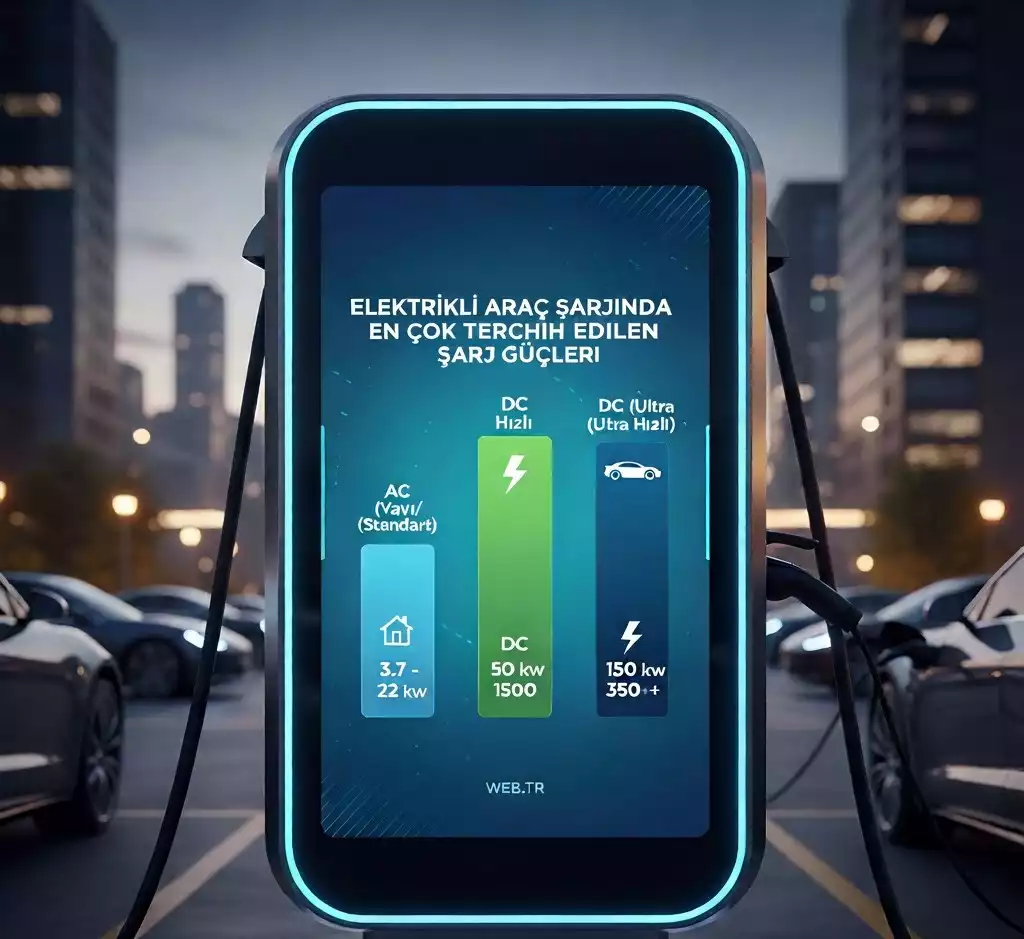 Elektrikli Araç Şarjında En Çok Tercih Edilen Şarj Güçleri